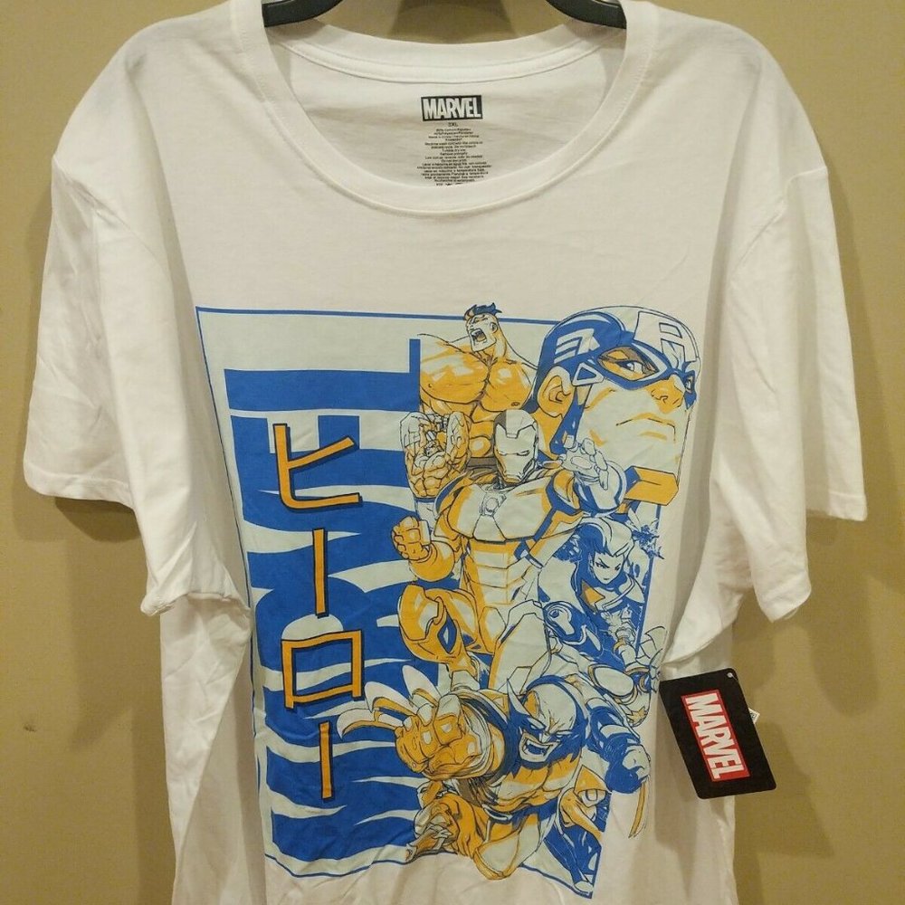 Marvel Heroes Group White T-shirt